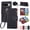 Black, variant on for Google Pixel 9 Pro/Pixel 10 Pro 6.3" Wallet Case Magnetic Flip Cover Multi-Card Slots Zipper Pocket With Circular Buckle Detachable Shoulder Strap And Wrist Strap,White