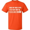 thumbnail image 2 of OXI T-Shirt - To Stay Away From Me, Basic Casual T-Shirt for Men's and Women Fleece T-Shirt Short Sleeve - Orange 3X-Large, 2 of 3