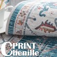 thumbnail image 3 of Rugking Area Rug 4x6 Persian Rug Bohemian Indoor Floor Cover Washable Thin Soft Rug Chenille Floral Print Living Room Bedroom Dining Room Turquoise, 3 of 6