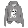 thumbnail image 4 of WEAIXIMIUNG Sweatshirts pour Femmes avec Poches Mode Féminine Spectre Imprimé Manches Longues Col Rond Hoodie, 4 of 4