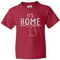 thumbnail image 3 of Inktastic It's Home- State  of Michigan Outline Distressed Text Youth T-Shirt, 3 of 5