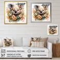 thumbnail image 4 of Designart "Gentle Floral Gaze of the Koala II" Animals Wall Art - Modern Orange Koala Entryway Wall Art Print, 4 of 6