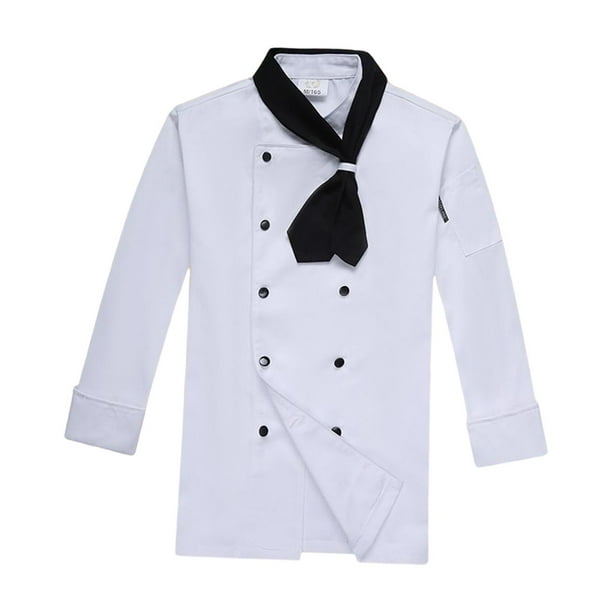 Chaquetas de manga corta con gorro perfecl Ropa Chef Coat para Restaurante Manga Blanca M