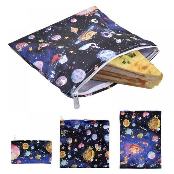 3-Pack Reusable Sandwich & Snack Bags Zipper Safe Snack Bags For Preserves Treats And Sandwich Storage Containers
