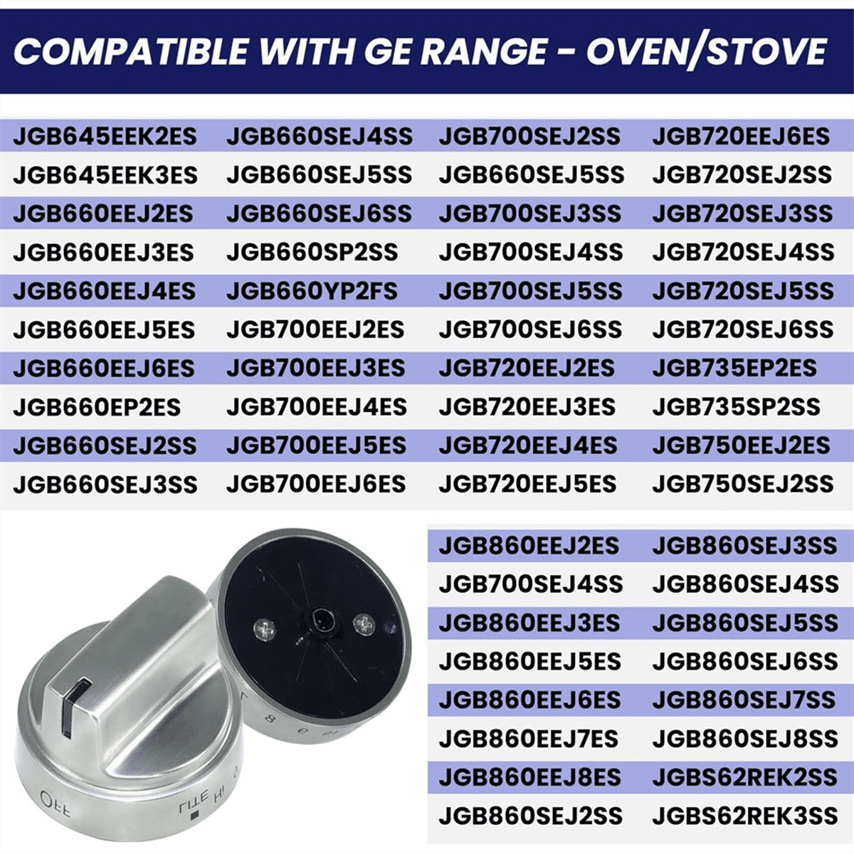 5PCS WB03X24818 Stainless Steel Stove Knob Replacement