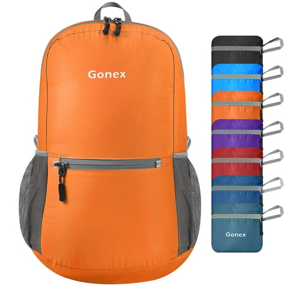 Mochila Gonex ultraligera y plegable de 20 litros, color naranja
