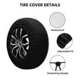 thumbnail image 2 of Fuzoiu Fireworks Print Universal Spare Tire Cover with Buckle Strap, Waterproof Wheel Covers for Jeep, Trailer, RV, Truck and All Car-15 inch, 2 of 6