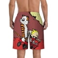 thumbnail image 4 of Calvin And Hobbes Mens Swim Trunks Quick Dry Board Shorts with Mesh Lining Beach Shorts Swimwear Bathing Suits, 4 of 7