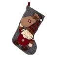 thumbnail image 2 of Classic Large Christmas Stockings Set, Santa Snowman Reindeer Pattern Hanging Decor for Fireplace Mantel, Family Holiday Christmas Decorations, 19 Inch Festive Sock Ornaments, 2 of 9