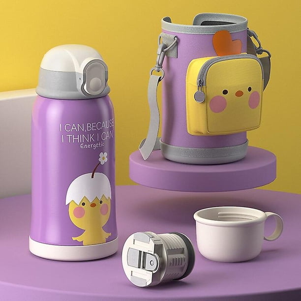 Botella térmica infantil de doble pared de 550 ml para viajes al aire libre Carto