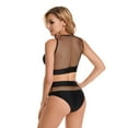 thumbnail image 5 of Goodwill Women's Sexy Mesh Bikini with High Waist Quick Dry Black Color, 5 of 6