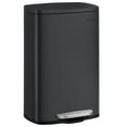 thumbnail image 2 of SONGMICS 13 Gallon Trash Can, Stainless Steel Kitchen Garbage Can, Recycling or Waste Bin, Soft Close, Step-On Pedal, Removable Inner Bucket, Black, 2 of 7