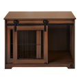 thumbnail image 2 of The Lakeside Collection Barn Door Pet Crate for Dogs & Cats (Rustic Brown), 2 of 3