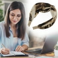 thumbnail image 2 of Unique Bargains 1 Pc Wide Tie Tie-dye Headbands for Women Coffee Color, 2 of 6