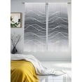 thumbnail image 2 of White Gray Ombre Sheer Curtains 72 Inch Length 2 Panels Set, Modern Abstract Striped Polka Dots Voile Window Treatment Rod Pocket Curtains Sheers Drapes for Bedroom/Living Room/Kitchen 52"x72"x2, 2 of 7