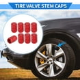 thumbnail image 2 of 8 Pcs Tire Valve Stem Caps, 10x17MM Car Wheel Valve Cap Universal for Car Bike Motorcycle Anti Crash Aluminum Alloy Red Tyre Valve Stem Cover Valve Dust Cap Tire Valve Cap, 2 of 7