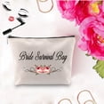 thumbnail image 3 of Bride Makeup Bag Bridal Shower Gifts Bachelorette Party Cosmetic Bag Wedding Gifts Engagement Bride Gifts Miss to Mrs Bride to Be Gifts, 3 of 7