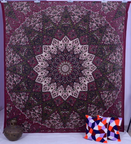 Indian Single Size Mandala Tapestry Hippie Wall Hanging Bohemian Bedspread Throw 