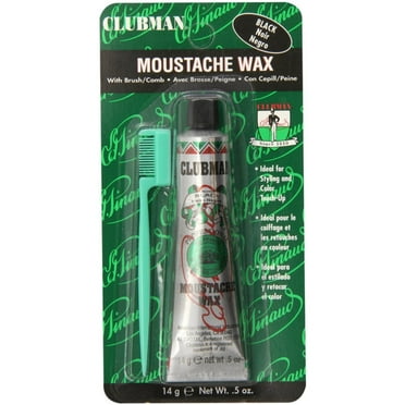 Clubman - Moustache Wax [ BLACK ] 0.50 Oz. * BEAUTY TALK LA *