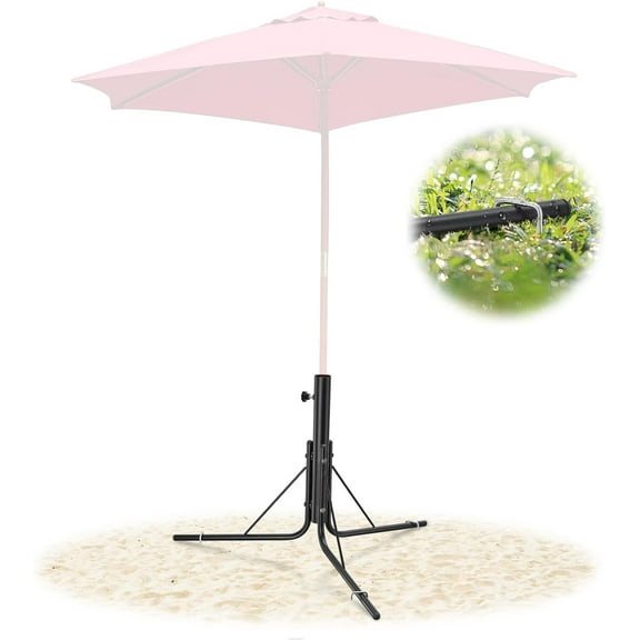 DEROFIT Umbrella Holder, Outdoor Portable Tripod Beach Umbrella Stand, Rustproof