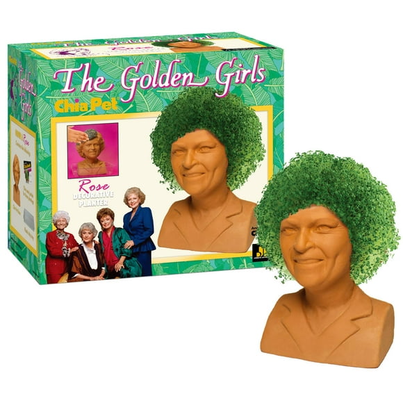 Maceta decorativa de cerámica Chia Pet Golden Girls Rose