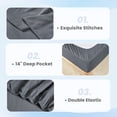 thumbnail image 4 of Bedding Queen Size 4 Pieces Sheet Set, Includes 1 Fitted Sheet, 1 Flat Sheet and 2 Pillowcases, Soft and Breathable Cooling Bed Sheet Set with Deep Pocket, Grey, 4 of 8