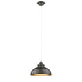 thumbnail image 1 of Chloe Lighting CH2D093RB12-DP1 Ironclad Industrial-Style 1 Light Rubbed Bronze Ceiling Mini Pendant - 12 in., 1 of 1