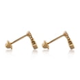 thumbnail image 4 of Aretes de oro 14k GIALLO Broquel Gota de luna de oro amarillo con circonias, 4 of 4
