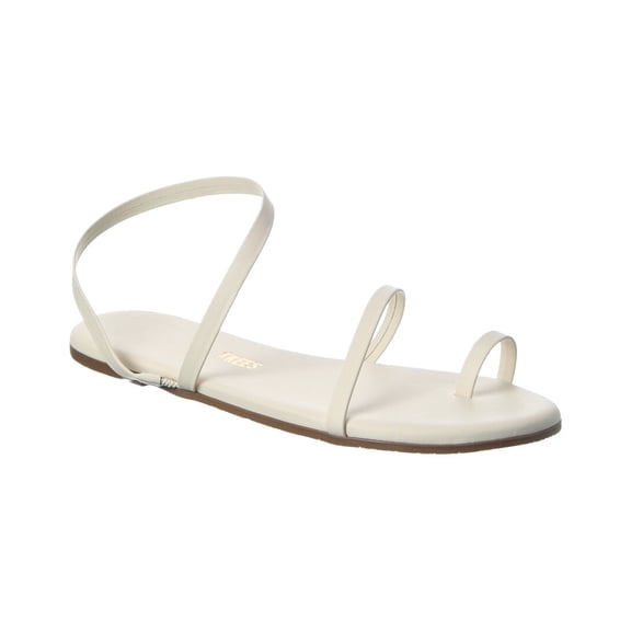 TKEES Mia Leather Sandal, 5, White