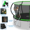 thumbnail image 2 of YORIN Trampoline for 5-6 Kids, 14 FT 8 FT 10FT 12FT Trampoline for Adults with Enclosure Net, Ladder, Light, 1400LBS Weight Capacity Outdoor Round Recreational Trampoline, Heavy Duty Trampoline, 2 of 10