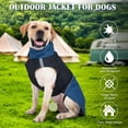 thumbnail image 5 of Chaqueta para Perro Impermeable para Perros con Abertura de arnés y Tira Reflectante, Ropa Impermeable Ajustable con Cierre de Gancho y Bucle, -Negro XL, 5 of 5