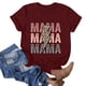 thumbnail image 3 of Camiseta de Cuello Redondo Impresa Del Día de la Madre para las Mujeres, Camiseta Casual de Manga Corta para la Primavera Y el Verano, 3 of 3
