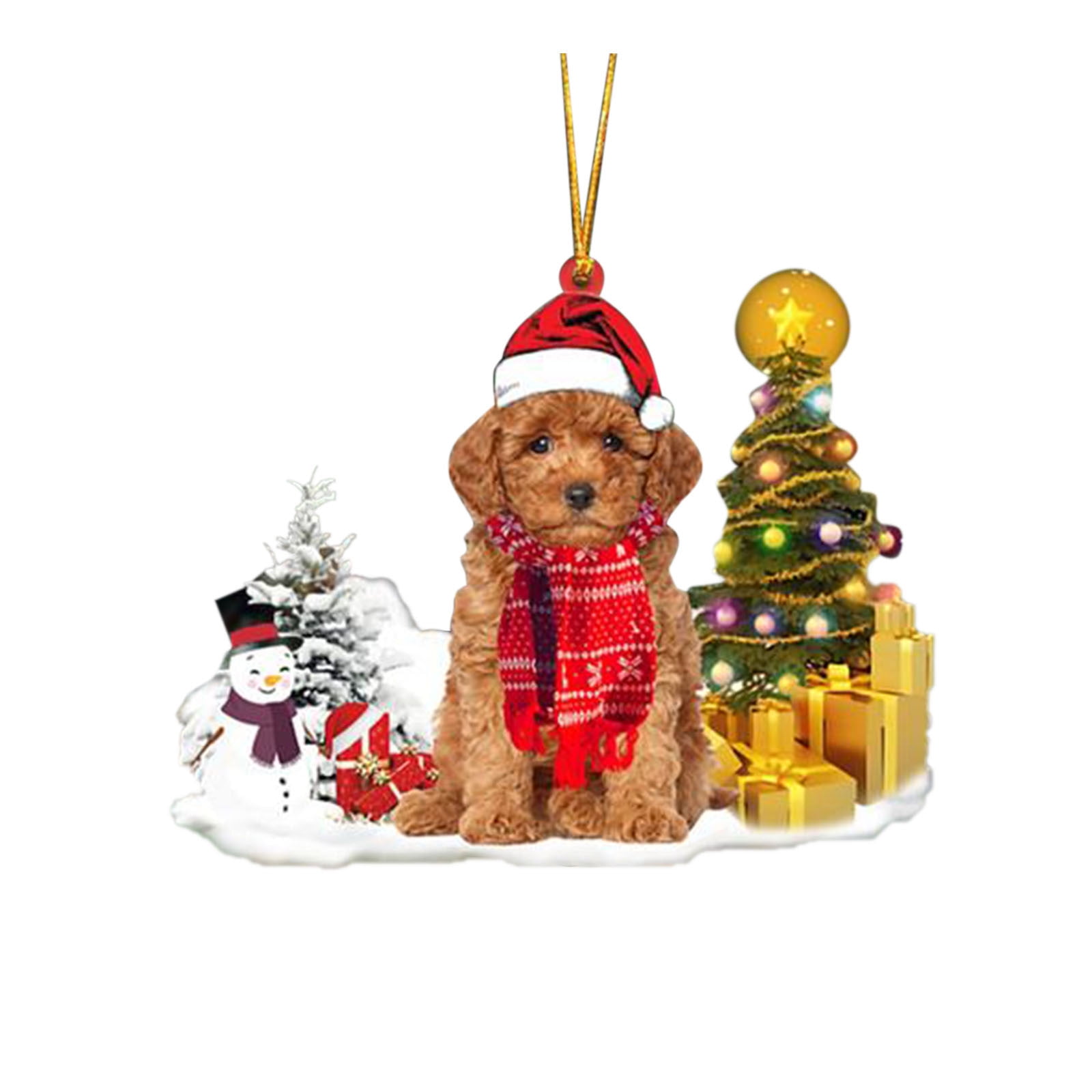 Black Golden Retriever Dog Puppy Christmas Tree Skirt,35.5 Tree Skirt for Xmas Decorations Holiday Decorations