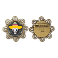 thumbnail image 1 of Sombrero calavera Mexico feliz el dia de los muertos Broche de flores, regalo de joyería para mujeres y niñas Unbranded M, 1 of 3