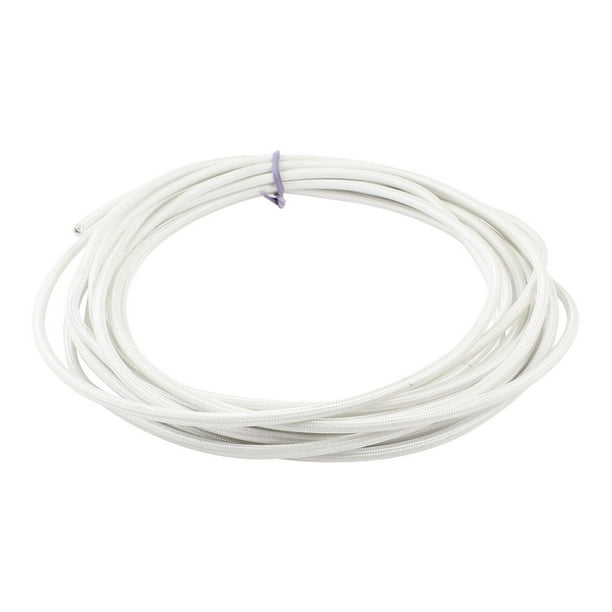 Cable de alambre trenzado de silicona flexible de 2mm2 230C de 10 metros/32.8 pies color blanco