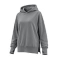 thumbnail image 4 of Enjoytime Hoodies for Women Long Sleeve Solid Color Side Slit Sweatshirt Fall Winter Soft Casual Pullover Hoodie, 4 of 6