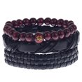 thumbnail image 2 of Pulseras para mujer, regalos para mujeres y hombres, pulsera de cuero tejida vintage, juego de pulseras de cuero de aleación, joyería de pulsera, 2 of 3
