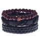 thumbnail image 2 of Pulseras para mujer, regalos para mujeres y hombres, pulsera de cuero tejida vintage, juego de pulseras de cuero de aleación, joyería de pulsera, 2 of 3