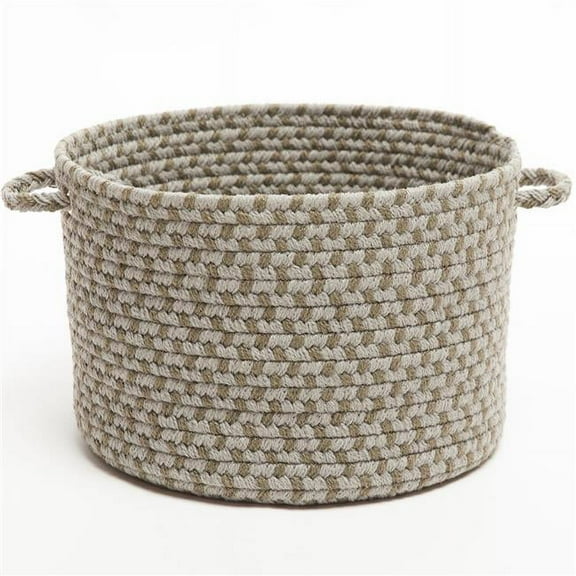 Rhody Rug TR62B014X010 14 x 10 in. Twin River Basket, Frosty & Multi Color