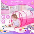 thumbnail image 4 of PigPigPen 3PC Princess Tent for Girls with Kids Ball Pit & Baby Tunnel Indoor Outdoor Polyester Toddlers Toys, 4 of 6