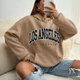 thumbnail image 5 of Womens Sweatshirt Hoodies Long Sleeve Womens Pullover Sweatshirts Oversized Sweatshirt for Women Khaki Clothes Fall Sweatshirt Teen Clothing, 5 of 6