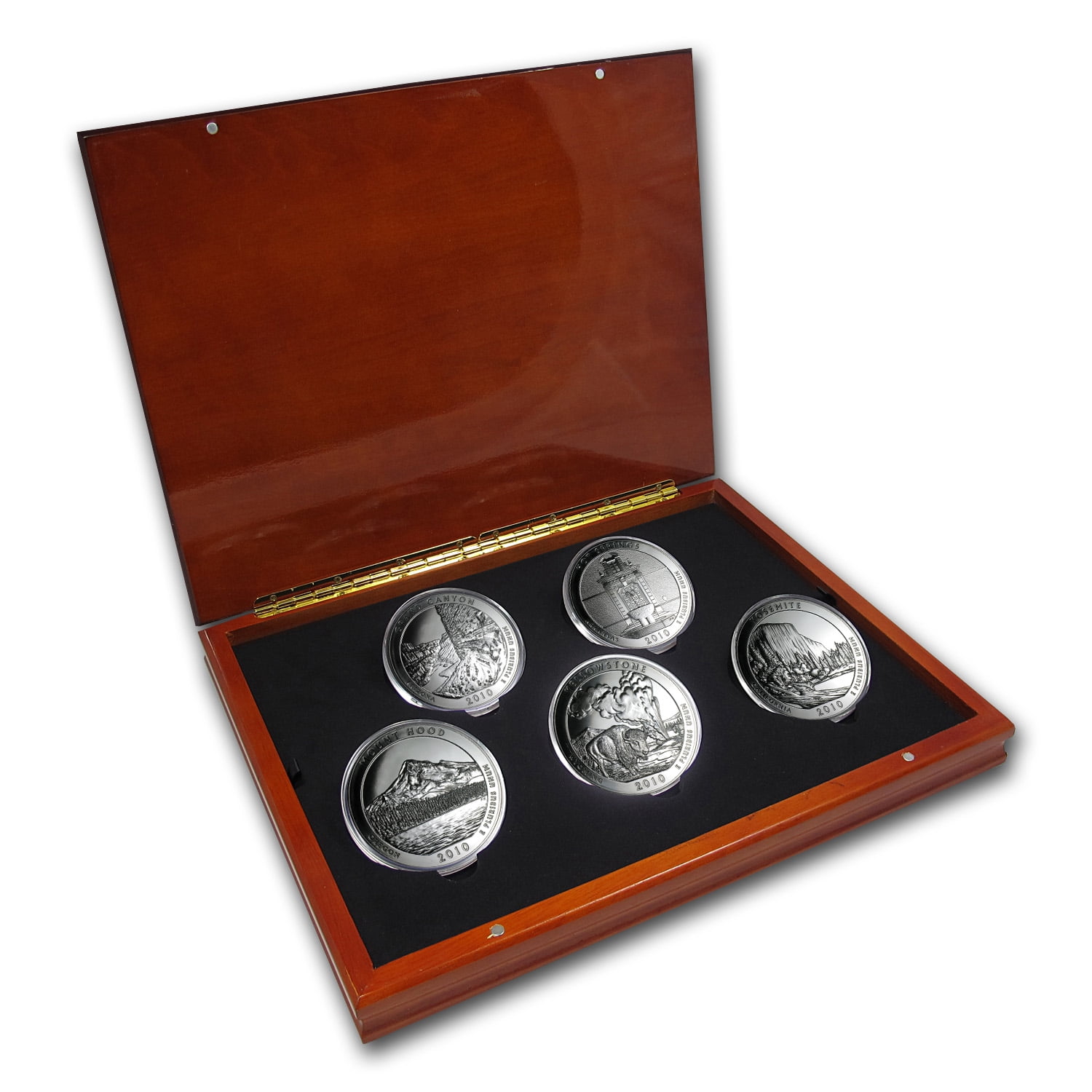 2010 5-Coin 5 oz Silver ATB Set (Elegant Display Box)
