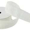 1-1/2" White Iridescent Tinsel Wired Ribbon-RDMF83800