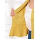 thumbnail image 5 of Conjuntos de trajes para mujeres INSPIRE CHIC, atuendos de negocios, blazer peplum sin cuello, falda lápiz formal, conjunto de 2 piezas XL amarillo, 5 of 6