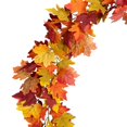 thumbnail image 4 of Iamnij Fall Garland For Stair Railing,Fall Garland Outdoor,Thick Fall Garland,Fall Maple Leaves Garland 78Inch Artificial Maple Autumn Garland Hanging Fall Vines, 4 of 7