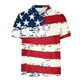thumbnail image 5 of cllios Independence Day Mens Golf Shirts Patriotic Red White and Blue Graphic Tee Short Sleeve Button Collar Tshirts 4th of July Tennis Shirts for Men, 5 of 5