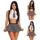 thumbnail image 1 of Traje de colegiala conjunto de lencería sexy Cosplay estudiante uniforme a cuadros traje, 1 of 4