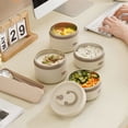 thumbnail image 2 of relayinert Stainless Freshness Layered Box Steel Bento Khaki Box For Insulated As Shown, 2 of 6
