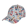 thumbnail image 1 of Fotbe London Symbols1 Gorro Clásico de Béisbol, Gorra Ajustable con Broche Snapback, Gorro de Exterior de Algodón Suave, 1 of 6