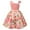 Orange, variant on Fesfesfes One Shoulder Children's Dress Rose Print Dress Skirt Toddler Girls Party Clothing Festival Dress